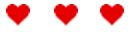 This is 3 little love hearts